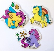 Vintage lata 80. G1 rzadkie My Little Pony ekskluzywne w Wielkiej Brytanii 3 X używane naklejki brokatowe 1985 na sprzedaż  Wysyłka do Poland