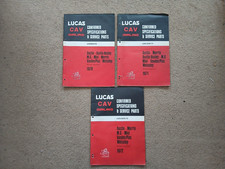 Lucas specifications service for sale  SWANSEA