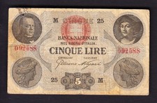 Regno banconota lire usato  Italia