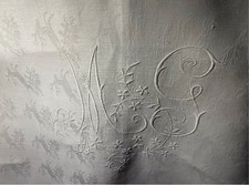 Antique linen tablecloth d'occasion  Expédié en Belgium