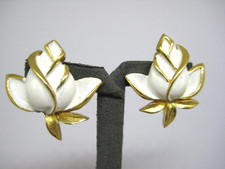 rose bud clip earings for sale  La Salle