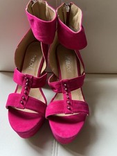 hot pink wedges for sale  SOLIHULL