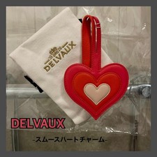 Bolsa de coração DELVAUX charme chaveiro couro com bolsa de pó rosa vermelha NOVA comprar usado  Enviando para Brazil