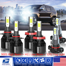 Combo LED Faros +Kit de luces antiniebla para Jeep Grand Cherokee 2011 2012 2013 comprar usado  Enviando para Brazil