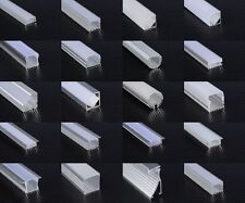 PROFILO ALLUMINIO PER STRISCE STRIP LED BARRA RIGIDA PROFILATO + COPERTURA comprar usado  Enviando para Brazil