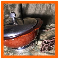 Antigo West Bend Caçarola Pote Tigela Crock Server + Aquecedor Elétrico Heat Rite e Plugue comprar usado  Enviando para Brazil