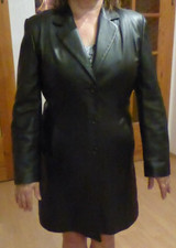 Damen ledermantel schwarz gebraucht kaufen  Calbe (Saale)