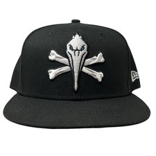 Boné de beisebol Myrtle Beach Pelicans caveira ossos cruzados logotipo MiLB ajustado 7 5/8, usado comprar usado  Enviando para Brazil