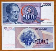 Iugoslávia, 5000 Dinara, 1985, P-93, UNC Josip Broz Tito, usado comprar usado  Enviando para Brazil
