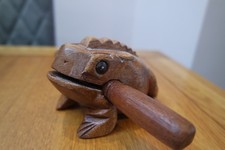 Wooden croaking frog for sale  BROADSTONE