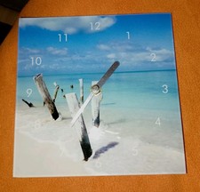 Wanduhr glas 20x20cm gebraucht kaufen  Bredenbek