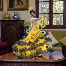 Boneca dançarina flamenca vintage Marin Chiclana em vestido amarelo brilhante comprar usado Boneca dançarina flamenca vintage Marin Chiclana em vestido amarelo brilhante comprar usado  Enviando para Brazil