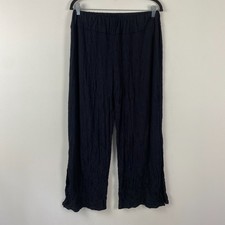 Calça cropped Chalet Et Ceci Larshell tamanho médio Lagenlook bainha de amarração enrugada comprar usado  Enviando para Brazil