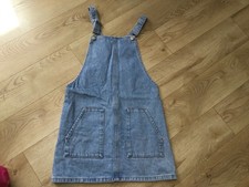 Denim dungaree dress for sale  LOUGHTON