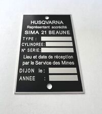 Plaque constructeur husqvarna d'occasion  Vitré