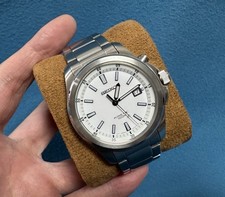 Relógio Seiko Kinetic aço inoxidável pulseira 100m 42mm 5M62 data 0CH0 comprar usado  Enviando para Brazil