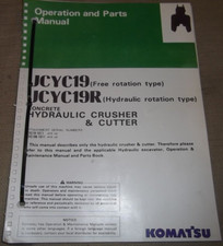 KOMATSU JCYC19 JCYC19R CORTADOR DE BRITADOR PEÇAS MANUAL DE OPERAÇÃO E MANUTENÇÃO LIVRO, usado comprar usado  Enviando para Brazil