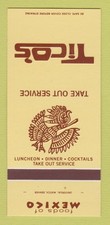 Używany, Matchbook Cover Tico's Mexican Restaurant Boulder Denver Colorado 30 Strk SAMPLE na sprzedaż  Wysyłka do Poland