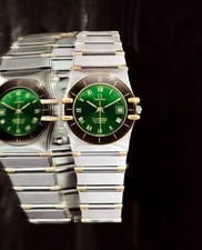 "Autêntico" OMEGA CONSTELLATION RELÓGIO COMBINADO DE OURO VERDE FEMININO_MSRP $3400 comprar usado  Enviando para Brazil