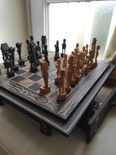 échiquier vintage bois d'occasion  Theix