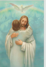 *Cartão Sagrado-"Jesus Bem-vindo ao Céu" /Pomba Acima/-"/Ver digitalizações e descrição/- + comprar usado  Enviando para Brazil