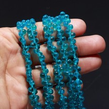 Contas de quartzo cor apatita azul neon tamanho 6x4 mm formato de gota lisa fio de 7 polegadas comprar usado  Enviando para Brazil