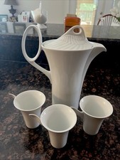 Cafeteira e creme Rosenthal Mythos anos 80 porcelana alemã Paul Wunderlich comprar usado  Enviando para Brazil