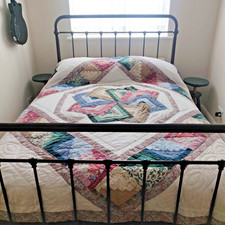 Patchwork bedspread queen for sale  ONGAR