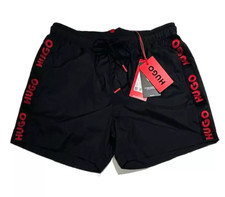 Shorts de praia Hugo Boss logotipo etiqueta com cores sazonais (preto) RRP £69 comprar usado  Enviando para Brazil