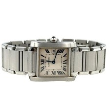 Relógio de pulso quartzo 25 mm aço inoxidável Cartier Tank Française ref. 2465, usado comprar usado  Enviando para Brazil