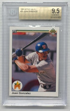 Usado, 1990 Upper Deck Juan Gonzalez Star Rookie RC #72 BGS 9.5 Gem Mint Rangers comprar usado  Enviando para Brazil