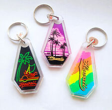 Lote de chaveiro acrílico vintage anos 90 neon havaiano - chaveiro arco-íris lembrança de viagem, usado comprar usado  Enviando para Brazil