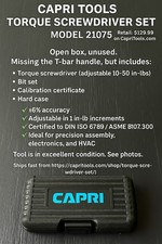 Capri tools torque for sale  Pennsburg