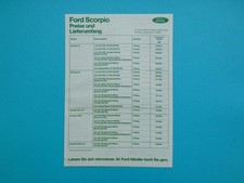 Prospekt preisliste ford gebraucht kaufen  Augsburg