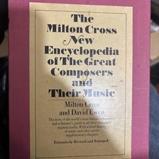 Milton Cross New Encyclopedia of the Great Composers and Their Music 1969 Ewen, usado comprar usado  Enviando para Brazil