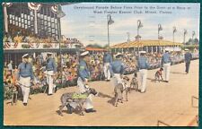 Postal de lino West Flagler Greyhound Parade Kennel Club década de 1940 pista para perros segunda mano  Embacar hacia Argentina