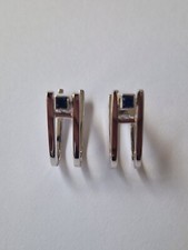 Pair sapphire cufflinks for sale  CHIGWELL