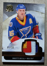 2011-12 The Cup Gold Brett Hull Jogo Usado Patch /10 St. Louis Blues 4 Cores comprar usado  Enviando para Brazil