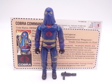 GIJOE 1984 Mail In HOODED COBRA COMMANDER 100% Completo com Cartão de Arquivo GI G I JOE comprar usado  Enviando para Brazil
