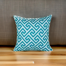 Geometric teal cushion for sale  ROMFORD