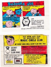 Bazooka joe wax for sale  CAMBRIDGE