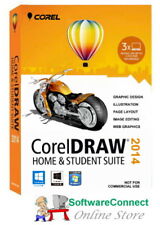 Używany, CorelDRAW Home and Student Suite 2014 Corel DRAW for Windows 11, 10, 8.1, 8, 7 na sprzedaż  Wysyłka do Poland