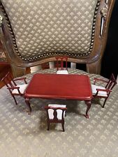 Conjunto de móveis de madeira cadeira mesa de jantar sequoia miniatura casa de bonecas, usado comprar usado  Enviando para Brazil