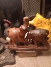 Teak wood elephants for sale  Plympton