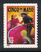 Scott 3203- Cinco de Mayo, dançarinos mexicanos- MNH (S/A) 32c 1998- perfeito estado não usado comprar usado  Enviando para Brazil