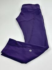 Leggings lululemon roxa violeta cintura dupla malha painéis bolsos tamanho 8 comprar usado  Enviando para Brazil