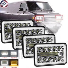 4 peças 4x6"" feixe Hi/Lo DRL LED faróis lâmpada compatível Chevy G10 G20 G30 C10 C20 C30 comprar usado  Enviando para Brazil