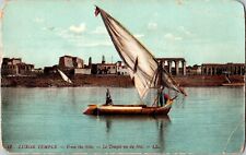 Cartão postal Egito Luxor Templo do Rio Nilo barco, usado comprar usado  Enviando para Brazil