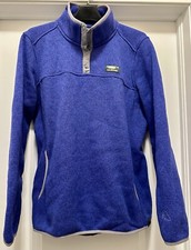 Usado, Suéter pulôver de lã LL Bean bolso canguru encaixe 1/4 feminino GG roxo comprar usado  Enviando para Brazil