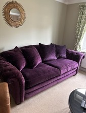 Chesterfield purple velvet for sale  BANBURY